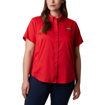 Dámské Košile Columbia PFG Tamiami II Short Sleeve Plus Size Červené ZEHVIK014